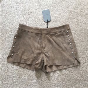All saints star studded suede shorts 0